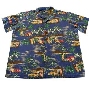 Kona Coast Hawaii Short Sleeve Men's Button Down Shirt XXL Palm Vacation